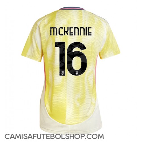 Camisa de time de futebol Juventus Weston McKennie #16 Replicas 2º Equipamento Feminina 2024-25 Manga Curta